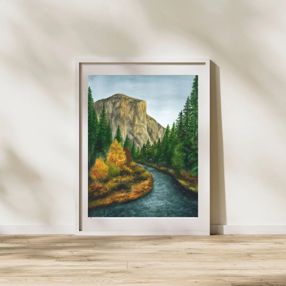 Monochromatic Sequoia Tree — Kendra VanDruff Watercolors